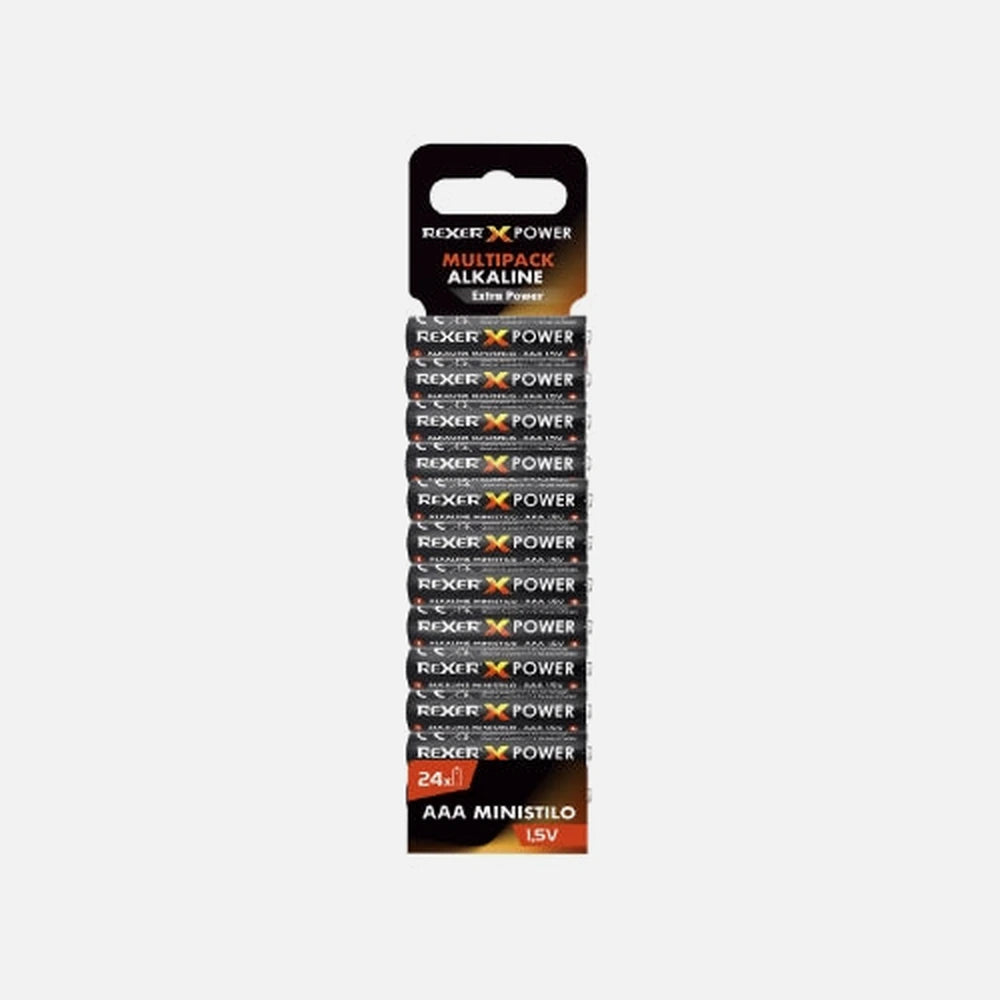 Rexer RXBA2-AAA24P - 1.5V AAA Alkaline Battery Blister LR03 24pcs