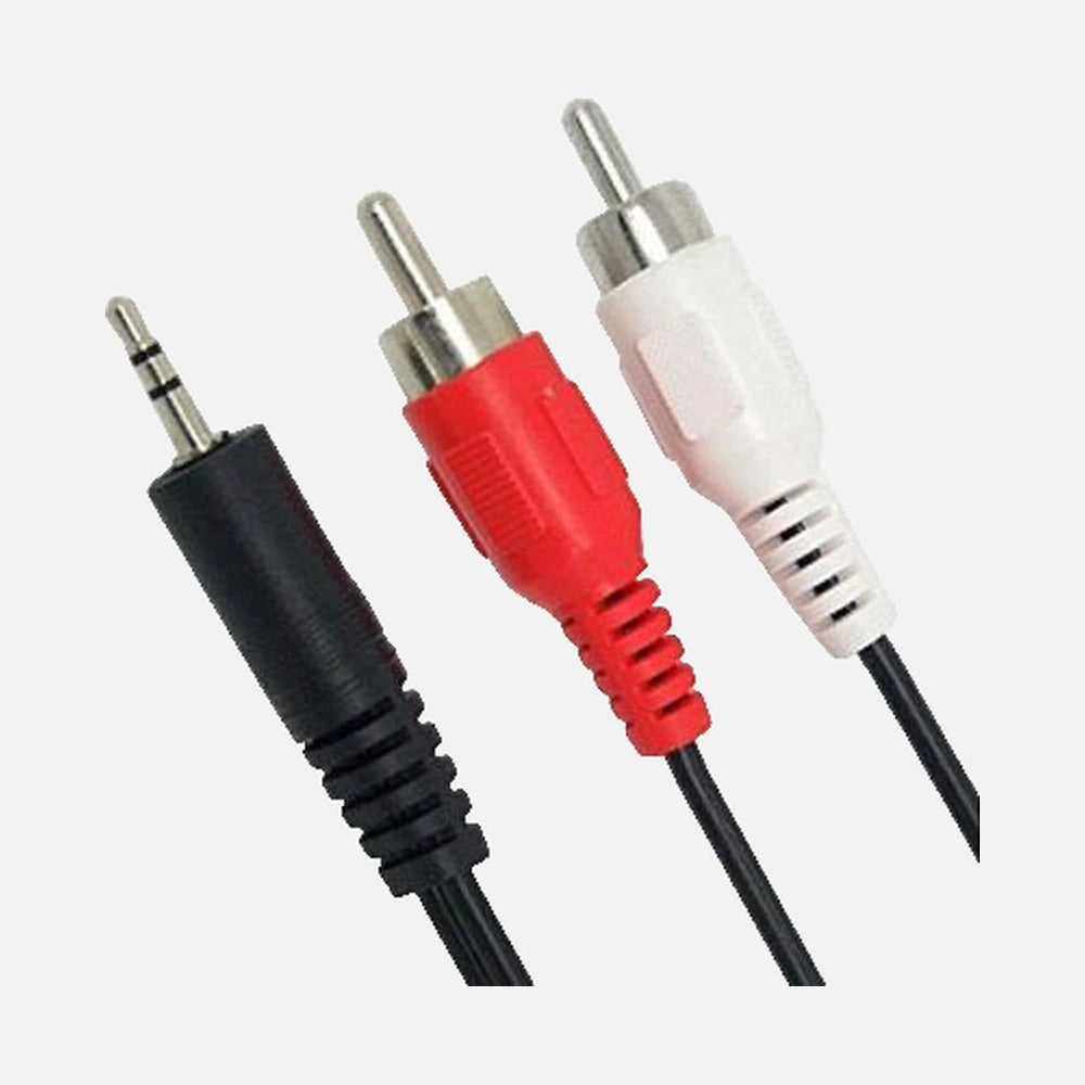 GBC 14.1560.10 - Stereo Audio Jack Cable 3.5mm Male to 2 RCA Male 1.2m