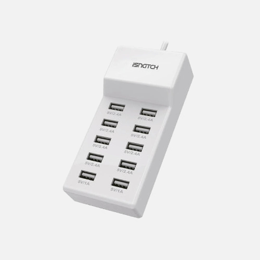 iSNATCH  59.1805.34 - Charger with 10xUSB 10A/50W White