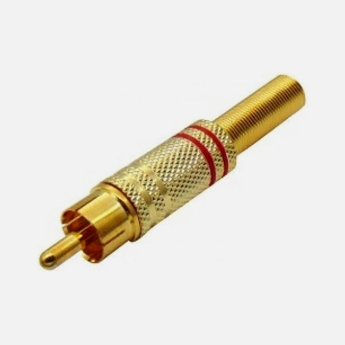 GBC - 30.1931.02 RCA Male plug with cable guide gold plated,3pcs red
