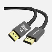 NÖRDIC 3m Nylon-Braided DisplayPort 2.1 Cable – 80 Gbps High-Resolution Video & HDR Support