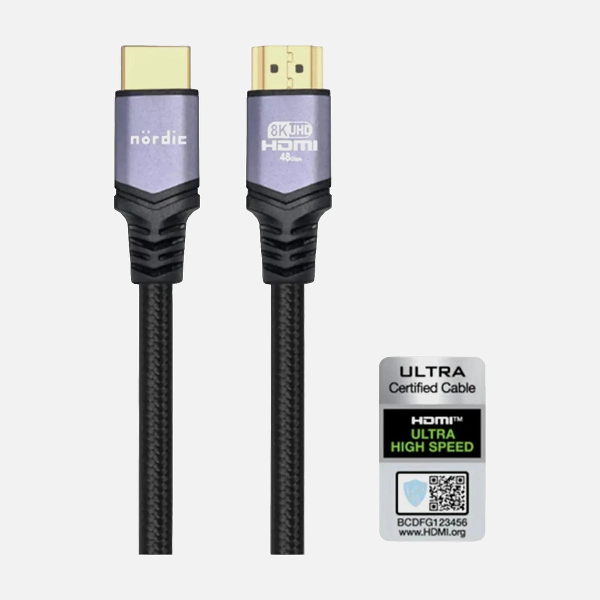 NÖRDIC Certified 3m Ultra-High-Speed HDMI 2.1 Cable – 8K60Hz, 4K144Hz, 4K120Hz