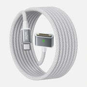 LISEN 140W USB-C to Magnetic Charging Cable – Fast Charge for MacBook, iPad & USB-C Devices, 2m Braided Cable, Grey