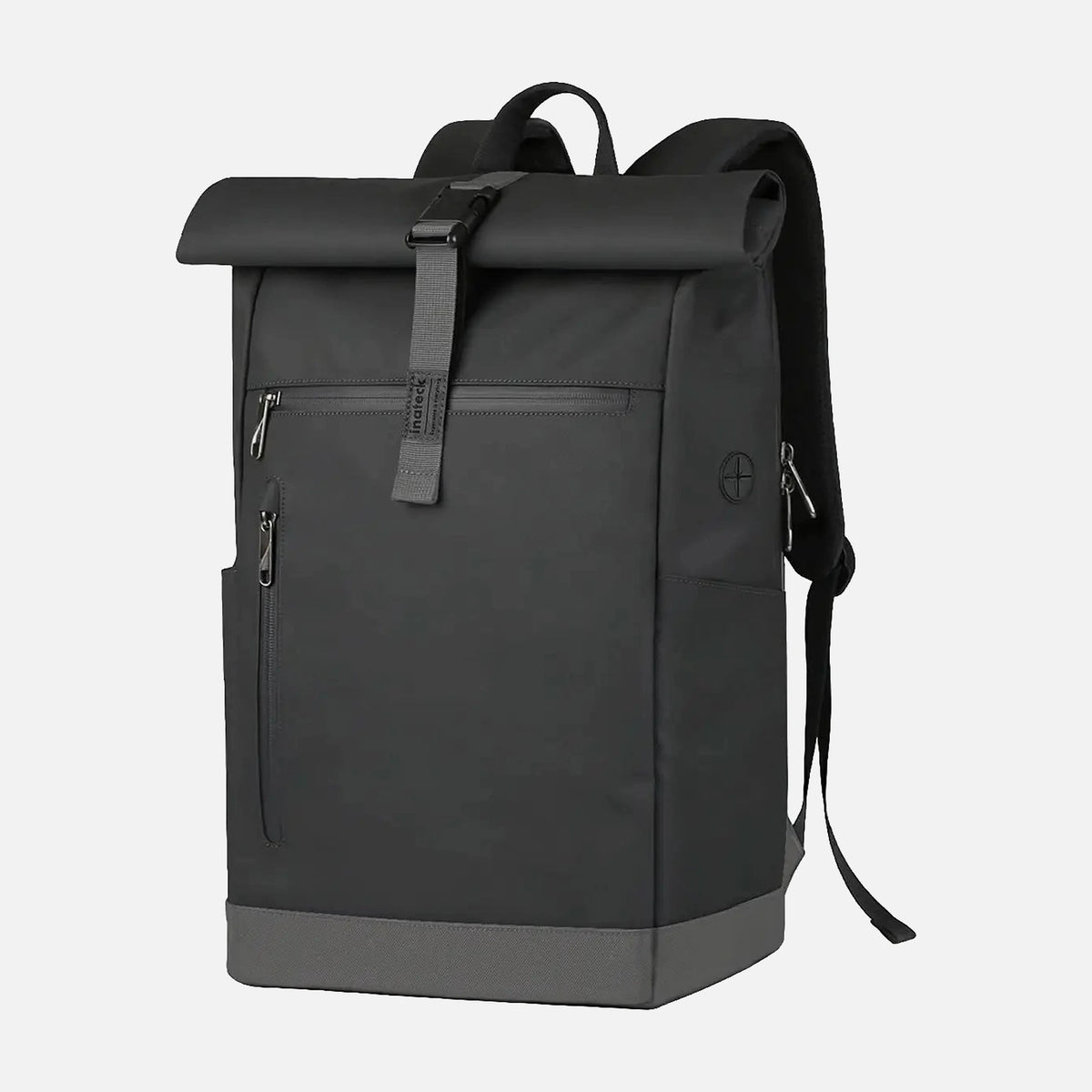 Inateck RollTop Backpack, Waterproof Backpack 25–35L, with Cable Hole, Power Bank Compartment & Laptop up to 17", Black