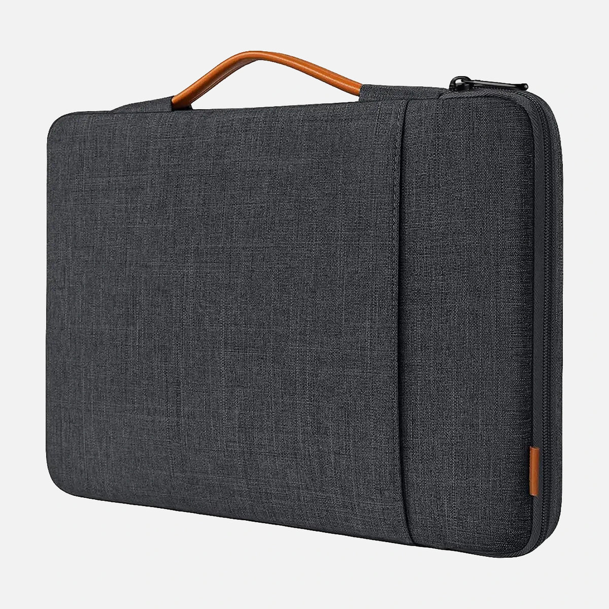 Inateck 360° Protection 15.6″ Laptop Sleeve – Splash-Resistant Case with Accessory Pocket, Black Grey