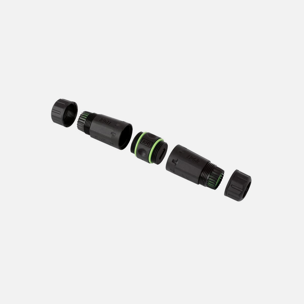 Techly IWP-MD C6-IP68T-SL Slim RJ45 Cat.6 Coupler F/F – IP68, PoE+, UV
