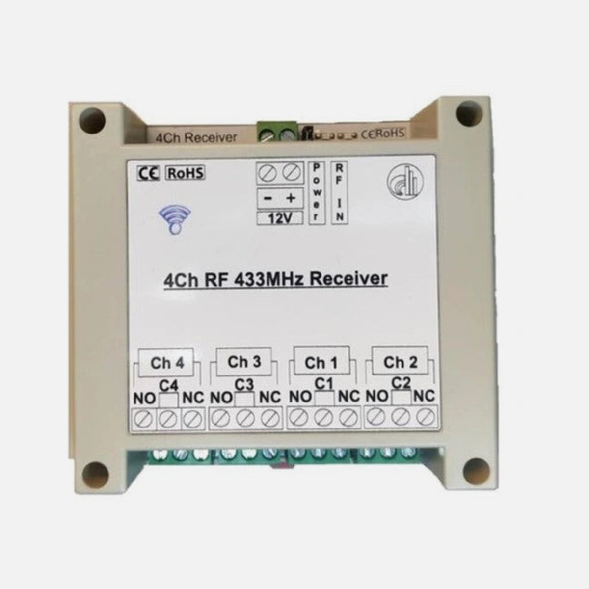 Odytronics PGM 4-4 RF Wireless Receiver 433MHz – 4 Relays, 4 Channels, 12V