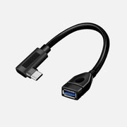 LogiLink ICOC UOTG-32C9MAF USB-C OTG Adapter Cable – 10Gbps, 90° Angled & 0.2m