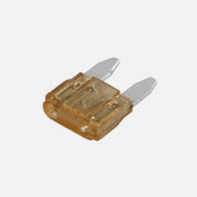 GBC 25.2650.07 Blade Mini Fuse 7.5A/32V Brown – 5-Pack, Tin-Plated Brass Contacts