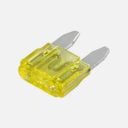 GBC 25.2650.20 Blade Mini Fuse 20A/32V Yellow – 5-Pack, Tin-Plated Brass Contacts