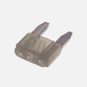 GBC 25.2650.02 Blade Mini Fuse 2A/32V Grey – 5-Pack, Tin-Plated Brass Contacts