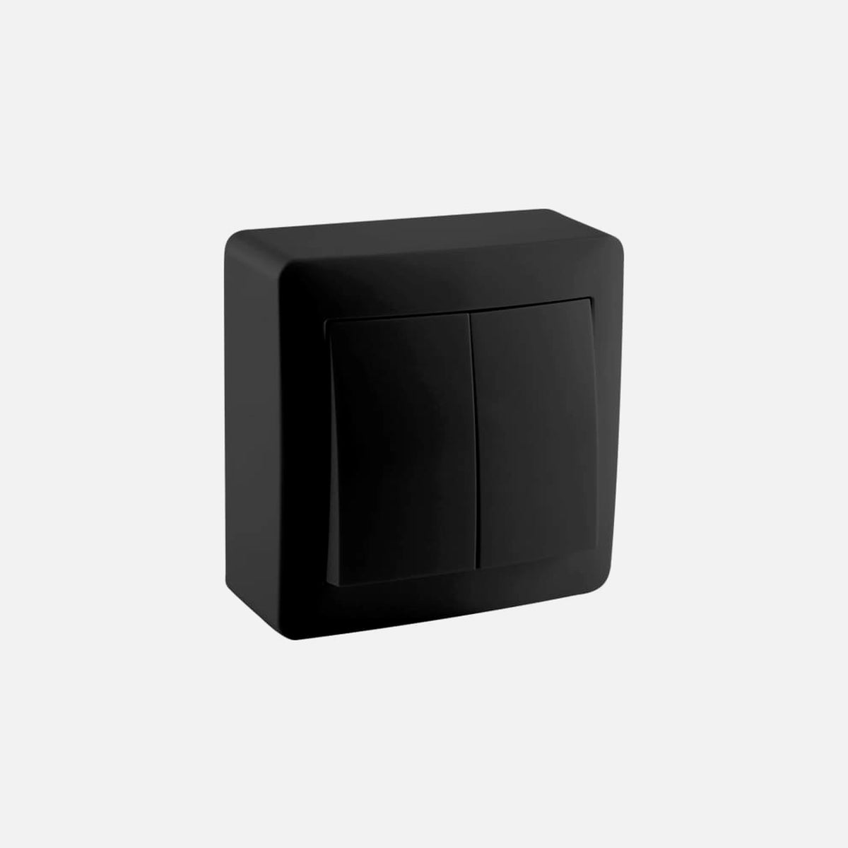 Stinel-Karin K/R-A/R – Double Wall Switch, IP20, Surface-Mount, Black