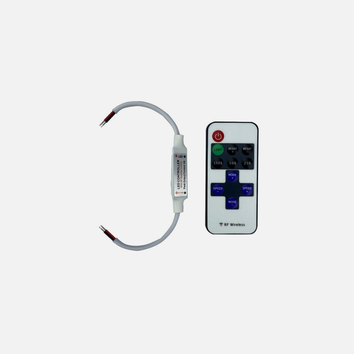 RP 22146 – RF Remote Control for Monochrome LED Strip, 12/24VDC 6A, 433MHz