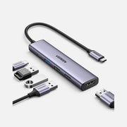 Ugreen Revodok CM478 15495 – 5-in-1 USB-C Hub, HDMI 4K/30Hz, 100W PD, USB-A 3.0