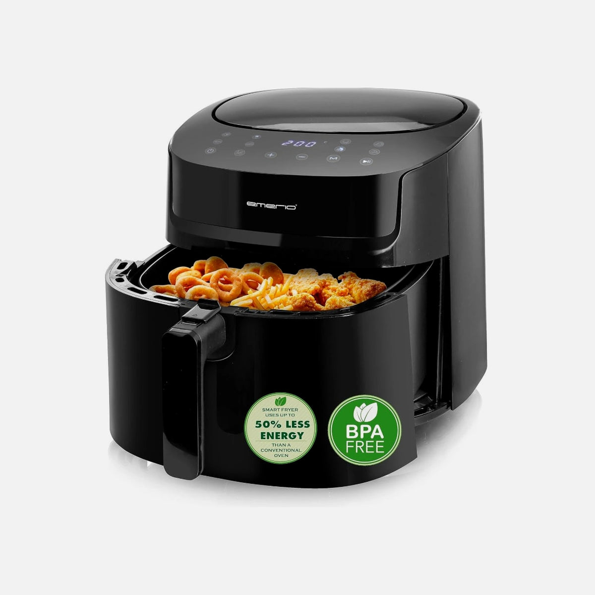 Emerio AF-129622.1 Air Fryer XXL – 7.2L, 1800W, 8 Presets & Touch Panel