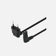 Manhattan ICOC 02-NC-ANG20BMH – 90° Angled CEE7/16 to IEC C7 Power Cable, 2m OFC