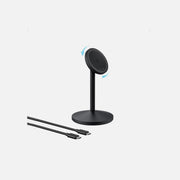 Anker A25X1H11 MagGo – Qi2 15W MagSafe Wireless Magnetic Charger, 360° Rotation, Black