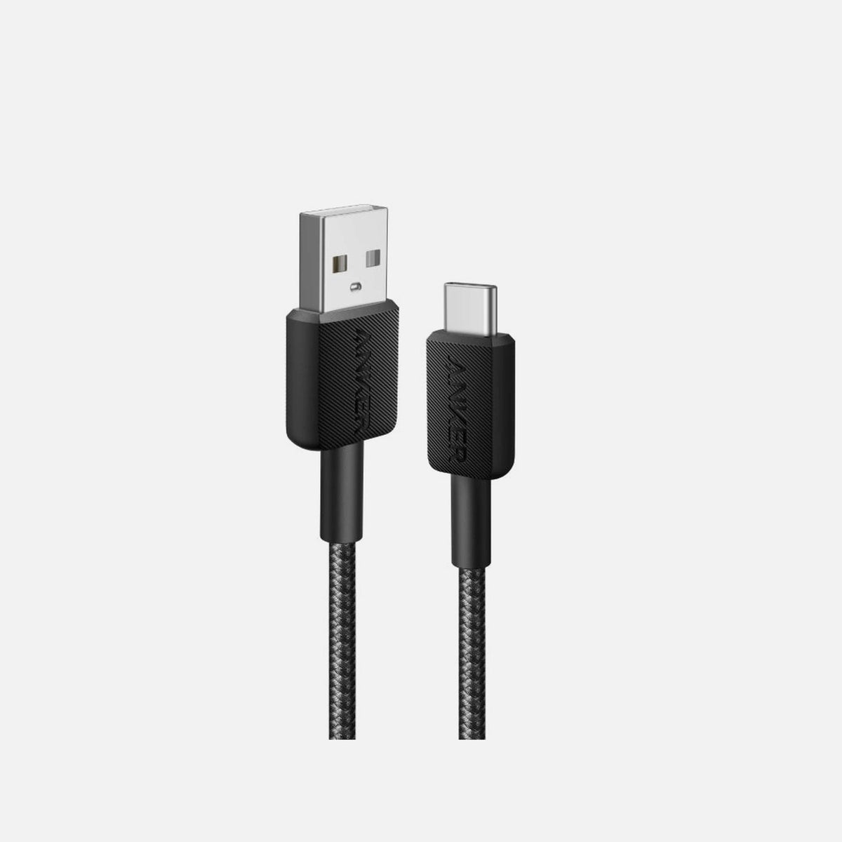 Anker A81H6G11 322 – USB-C to USB-C Cable 1.8m, Nylon Braid, 15W, USB-IF, Black