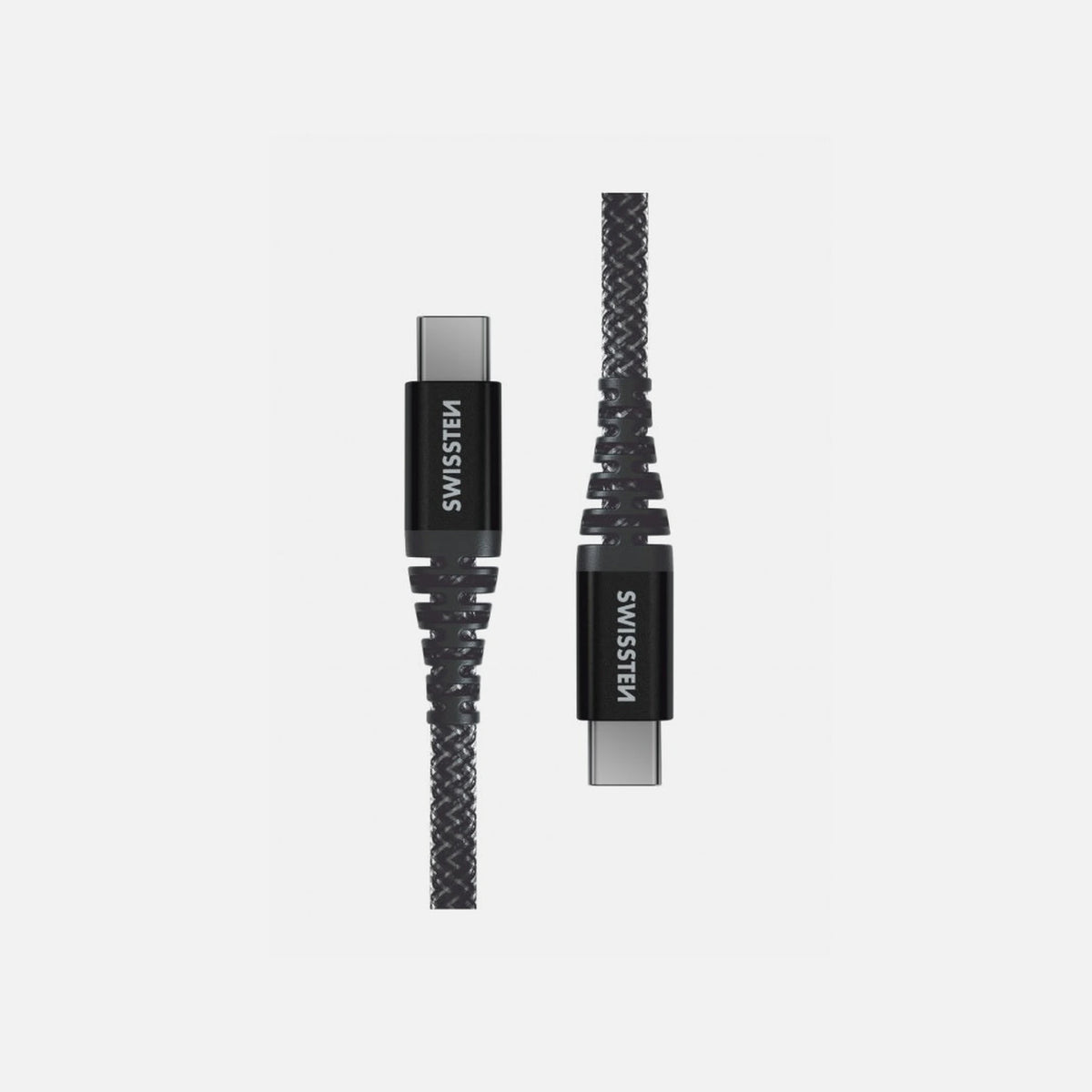 Swissten 71542010 USB-C to USB-C Cable – 1.5m, Kevlar Braid, Black
