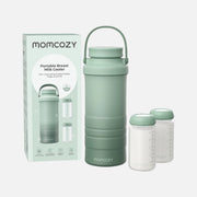 Momcozy CM001-GE00NB-A Portable Breast Milk Cooler – 650ml, 24h, 360° Cooling, Green