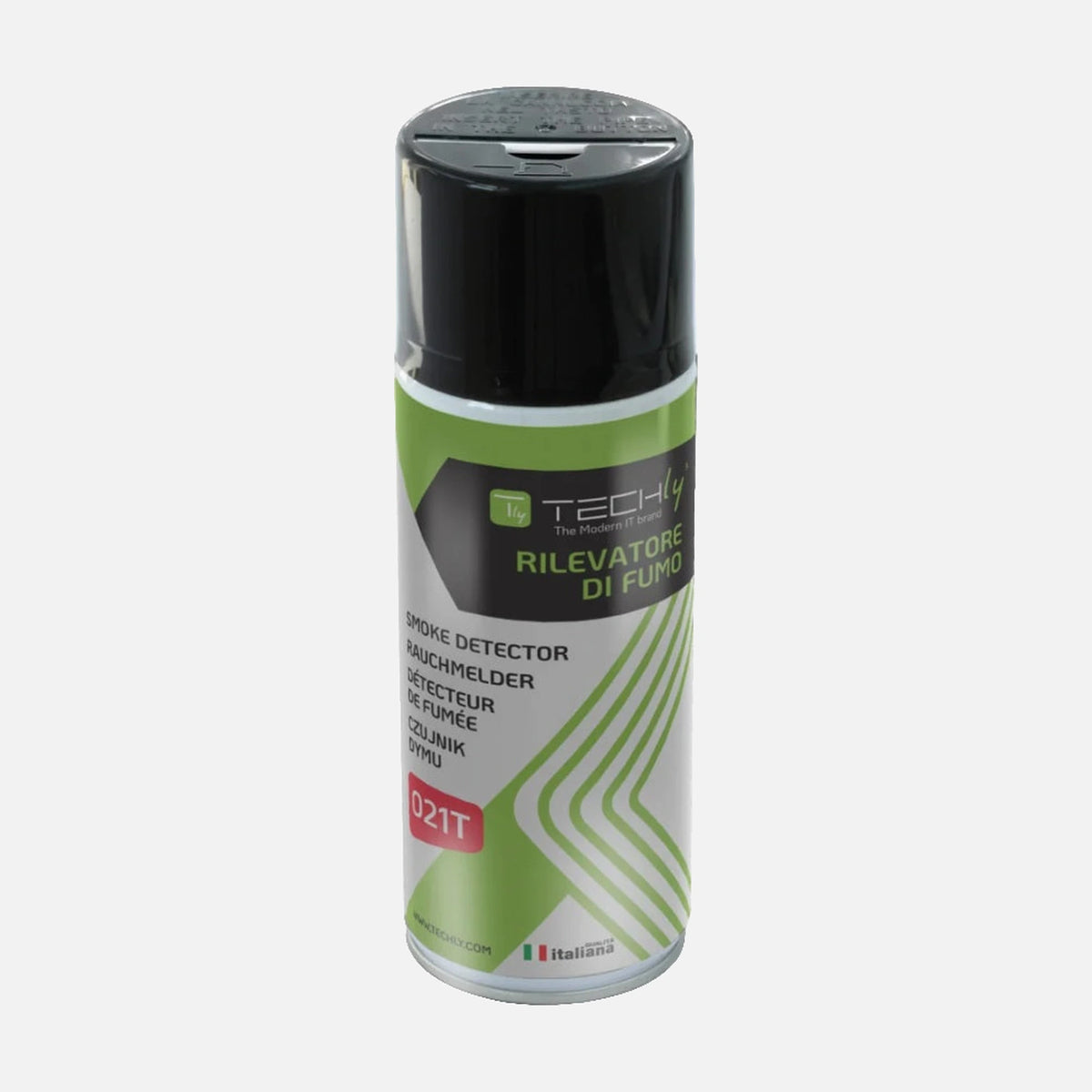 Techly ICA-CA 021T Smoke Detector Tester Spray – 250ml, 0–50°C, Safe Simulation