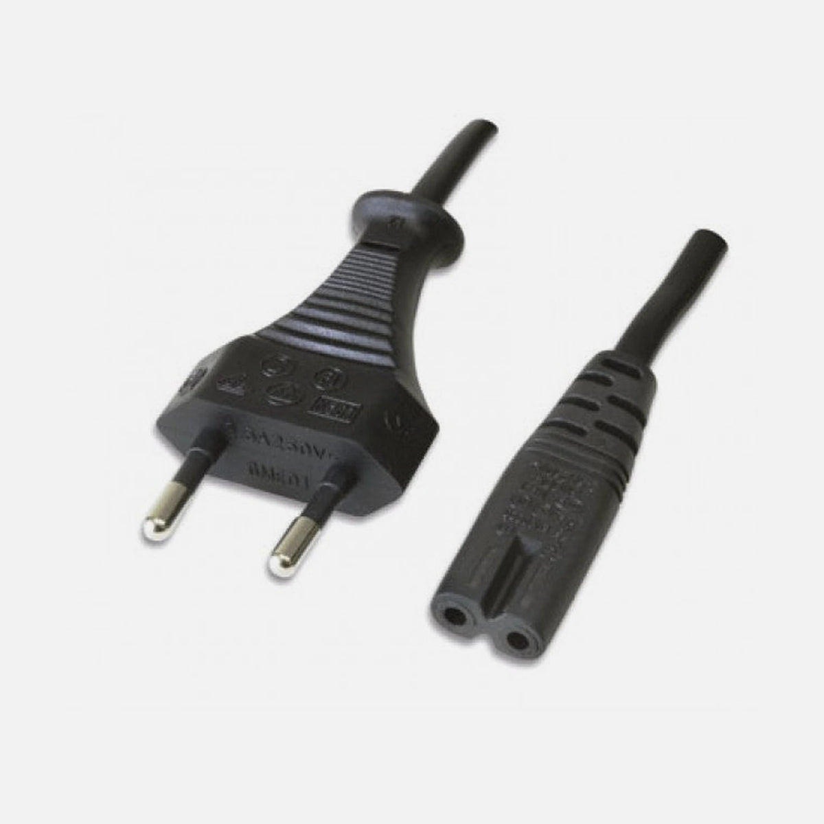MPL POSAC-C7EU18BK Power Cable – IEC C7 to Euro CEE 7/16, 1.8m, 2.5A 250V, Black