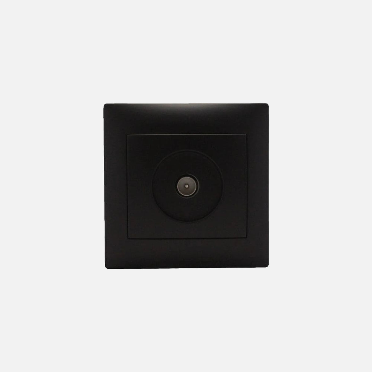 Stinel DOMUS TV Pass-Through Wall Socket – Black, RF F-Type