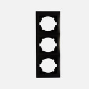 Stinel DOMUS Switch Frame Triple Vertical – Black, 85×225×10mm