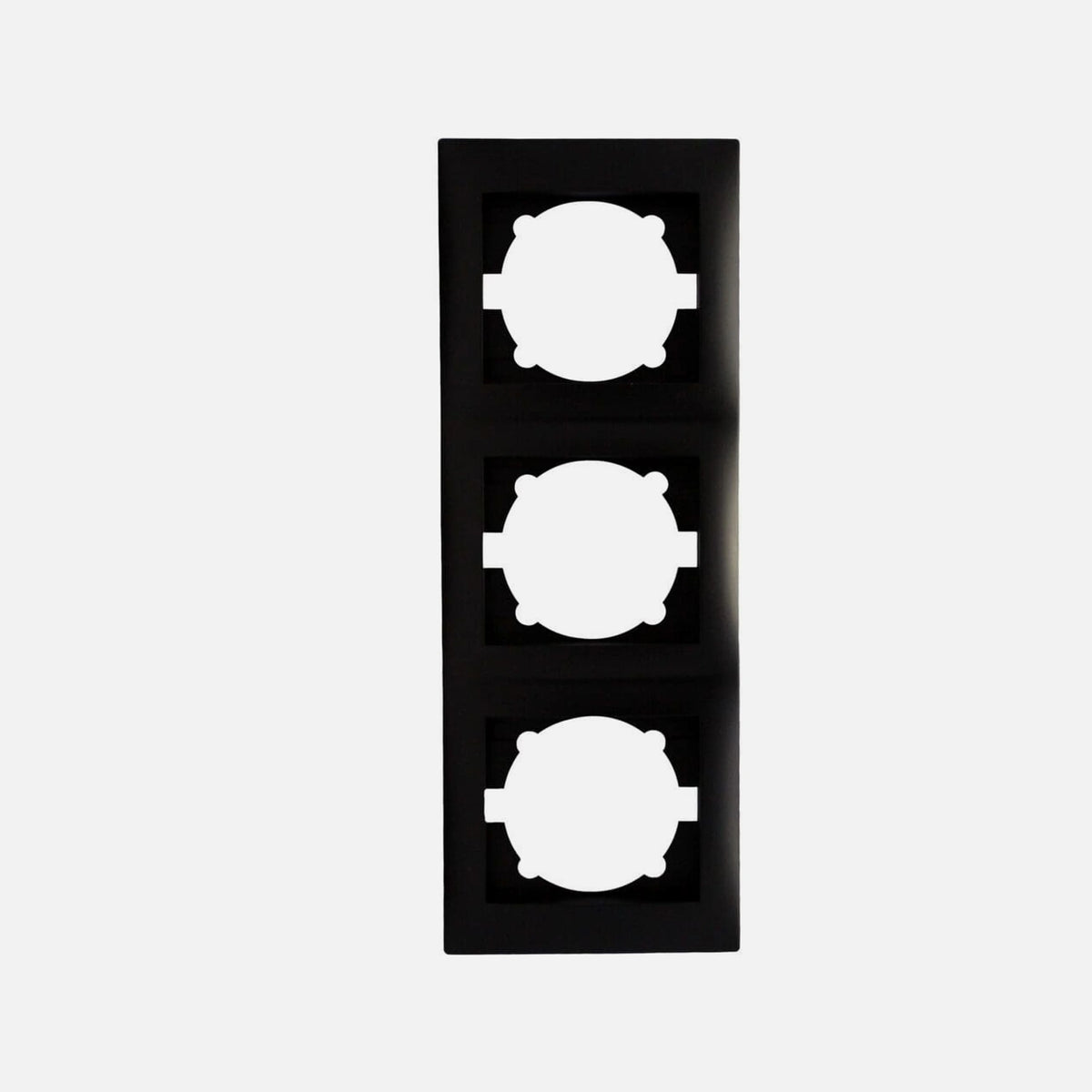 Stinel DOMUS Switch Frame Triple Vertical – Black, 85×225×10mm