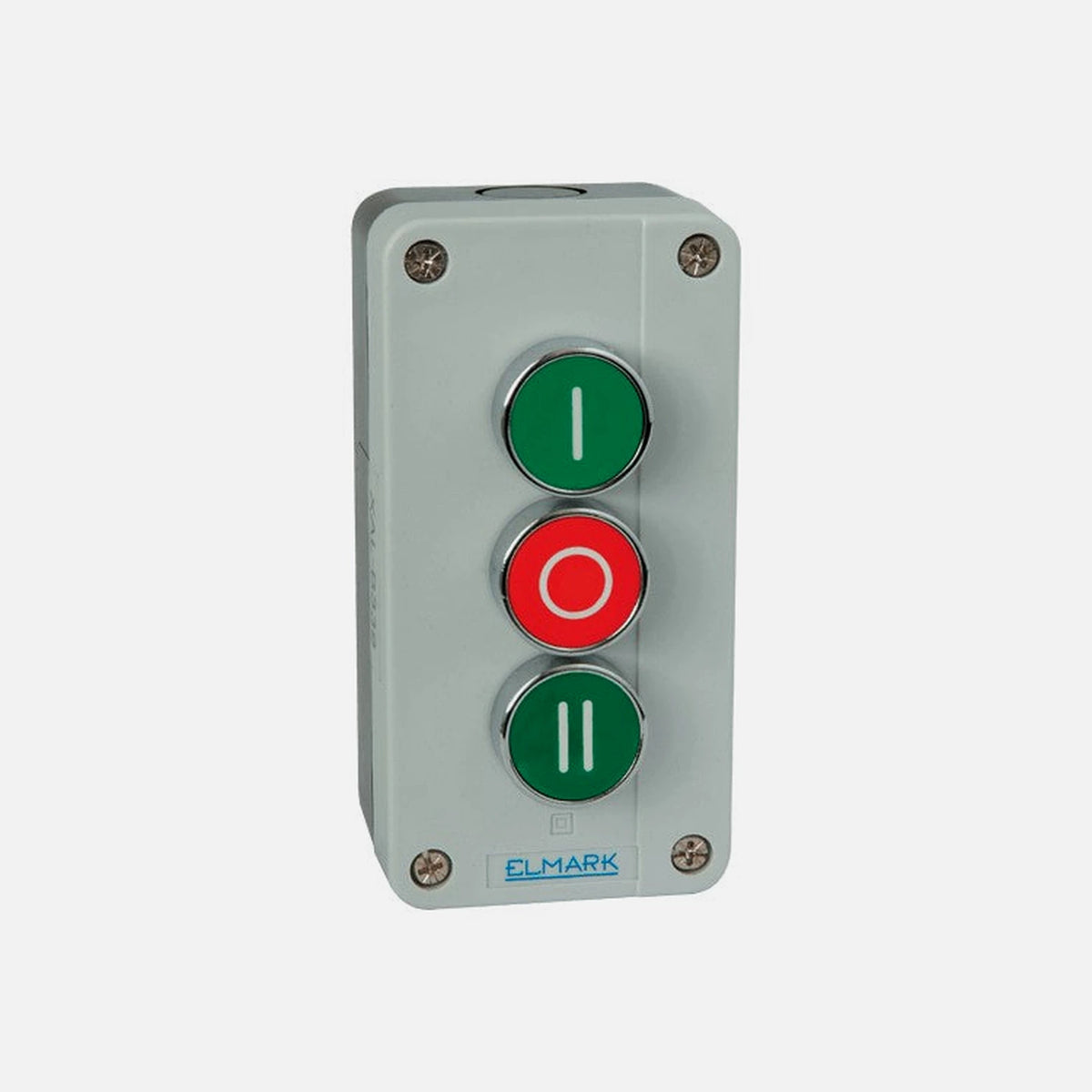 Elmark EL1-BP339 Push-Button Station 3-Button – 1NO+1NC+1NO, IP65, Green & Red