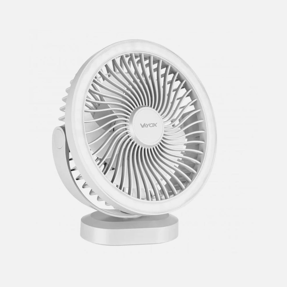 Vayox VA0338W Rechargeable Desk Fan with 48xSMD LED Light – White