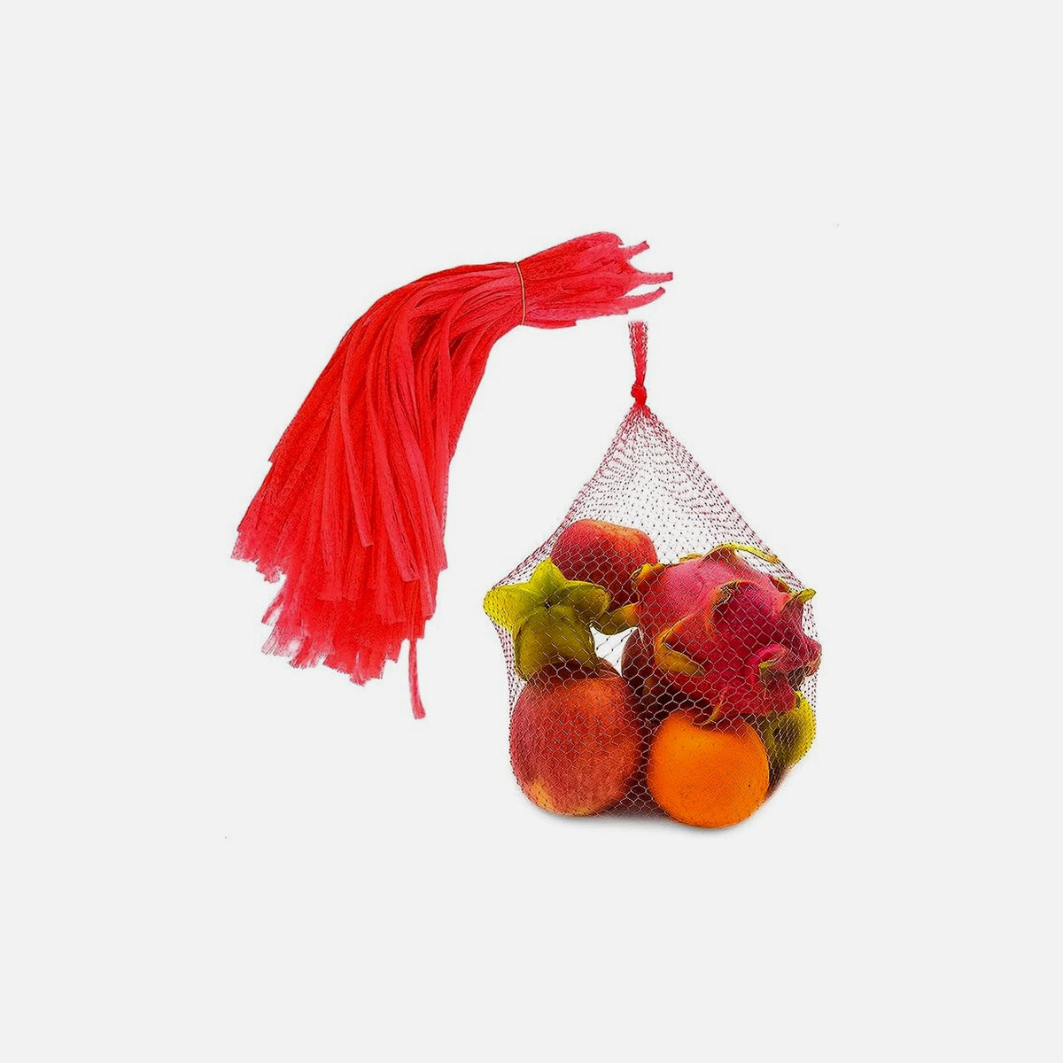 AJ Reusable Mesh Net Bags 60cm – 100-Pack, Red