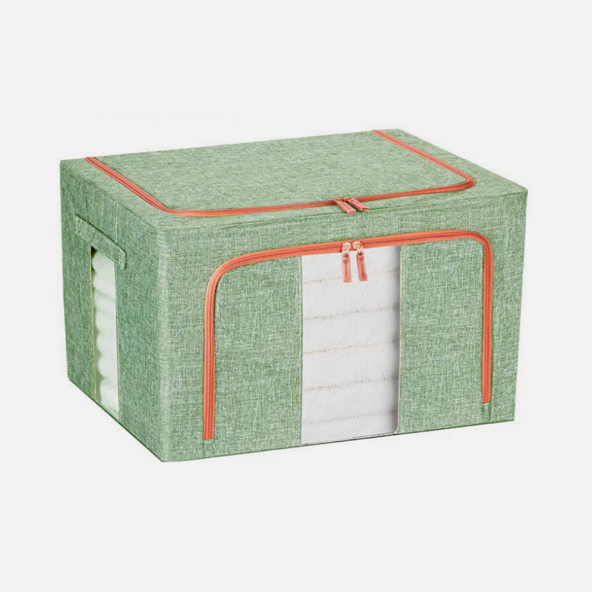 AJ Clothes Storage Organizer Bag 101L – Linen, 62x43x38cm, Light Green