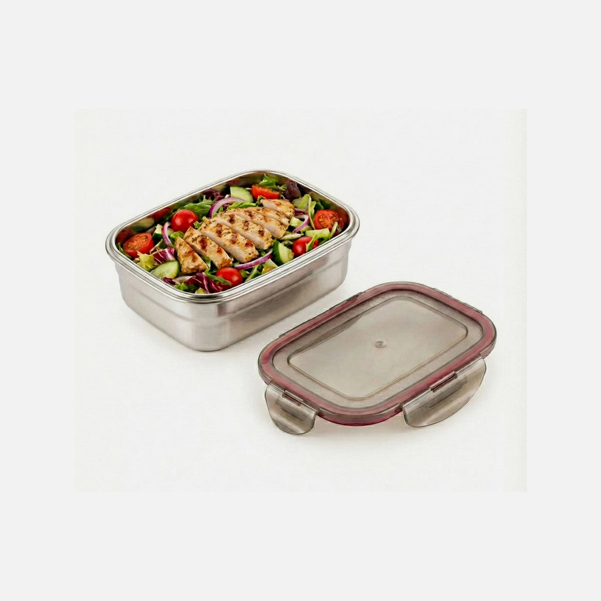 AJ Inox Airtight Lunch Box 800ml – Stainless Steel, BPA-Free Lid