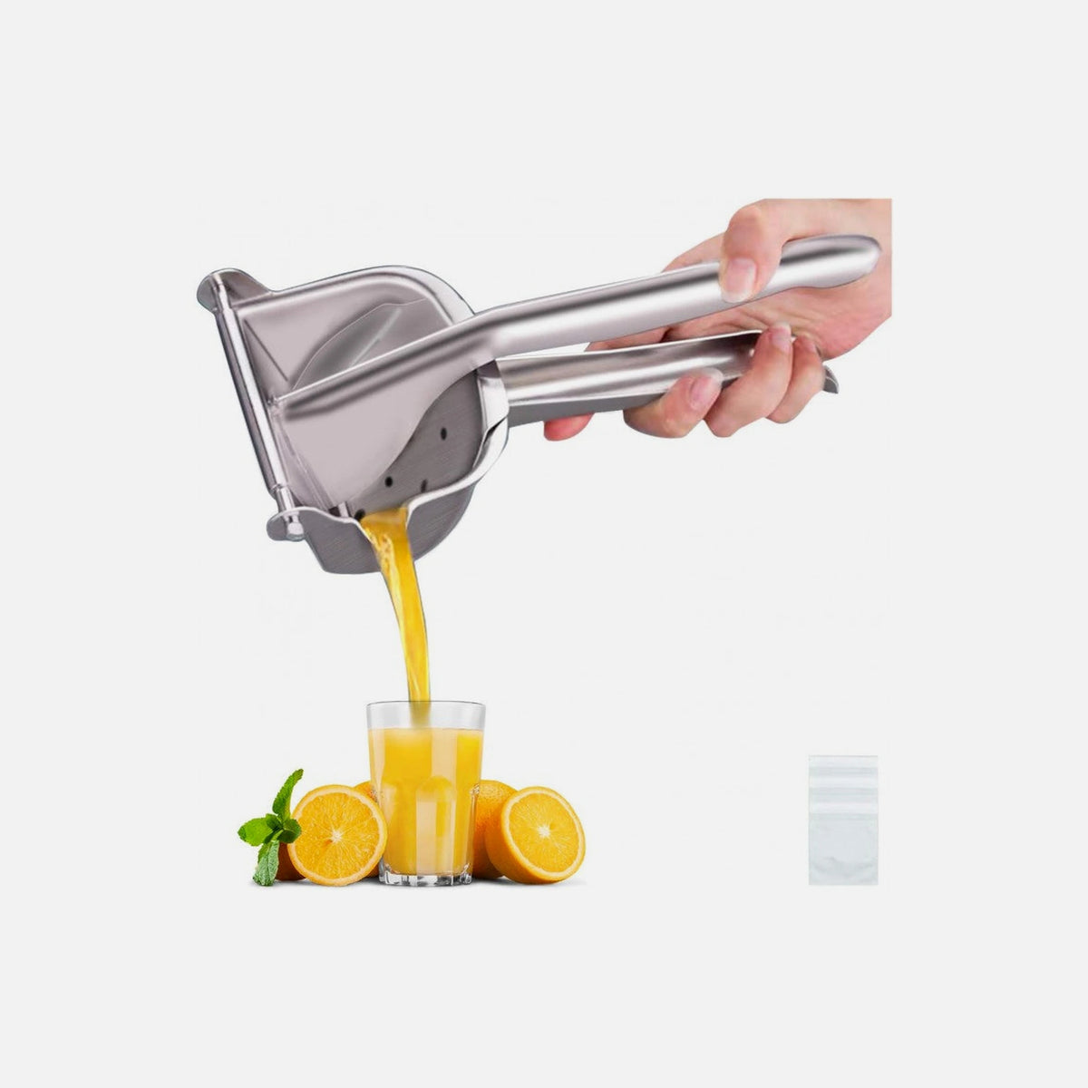 AJ Manual Stainless Steel Citrus Juicer – Large, Silver