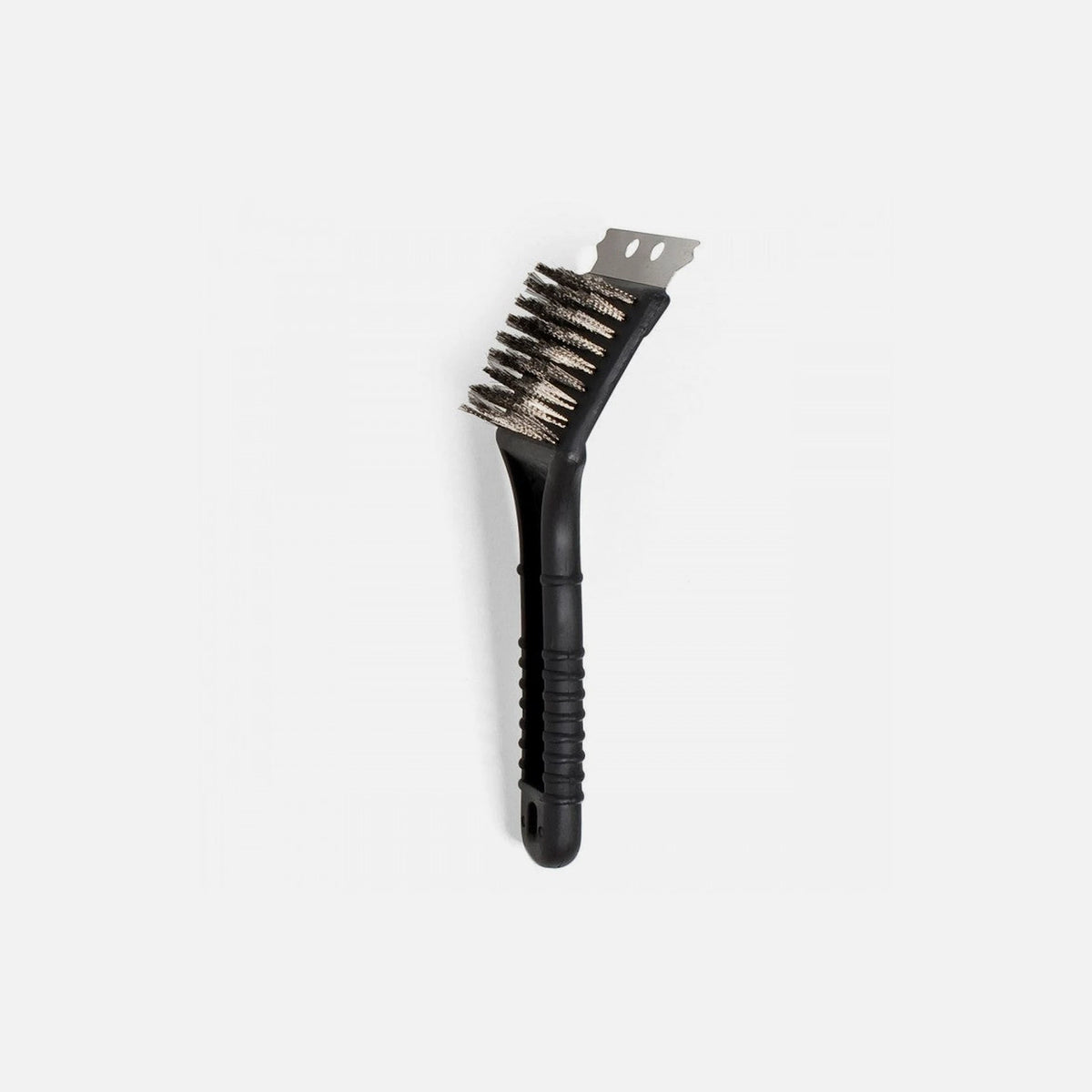 AJ BBQ Cleaning Brush with Scraper, 30cm – Stainless Wire, Black