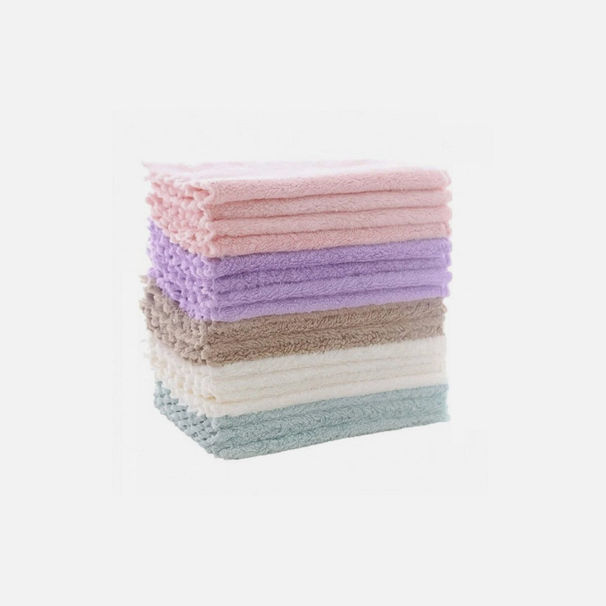 AJ Kitchen Dishcloths 30x30cm – Coral Fleece Microfiber, 10-Pack, Assorted Colours