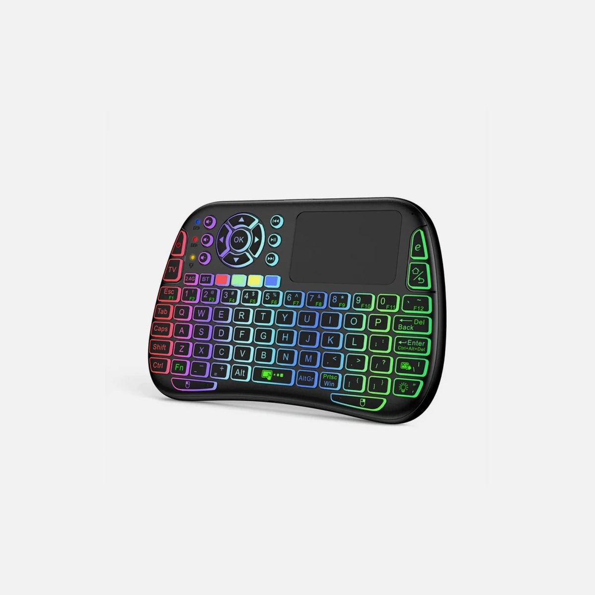 AJ Mini Wireless Keyboard RGB Backlit with Touchpad – Smart TV, Android, Smartphone