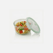 AJ Glass Food Container Round 950ml 17x7cm – Airtight, Transparent