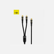 KLGO S-689 Dual Cable Type-C to Type-C 100W & Lightning 30W, 1.2m, Black