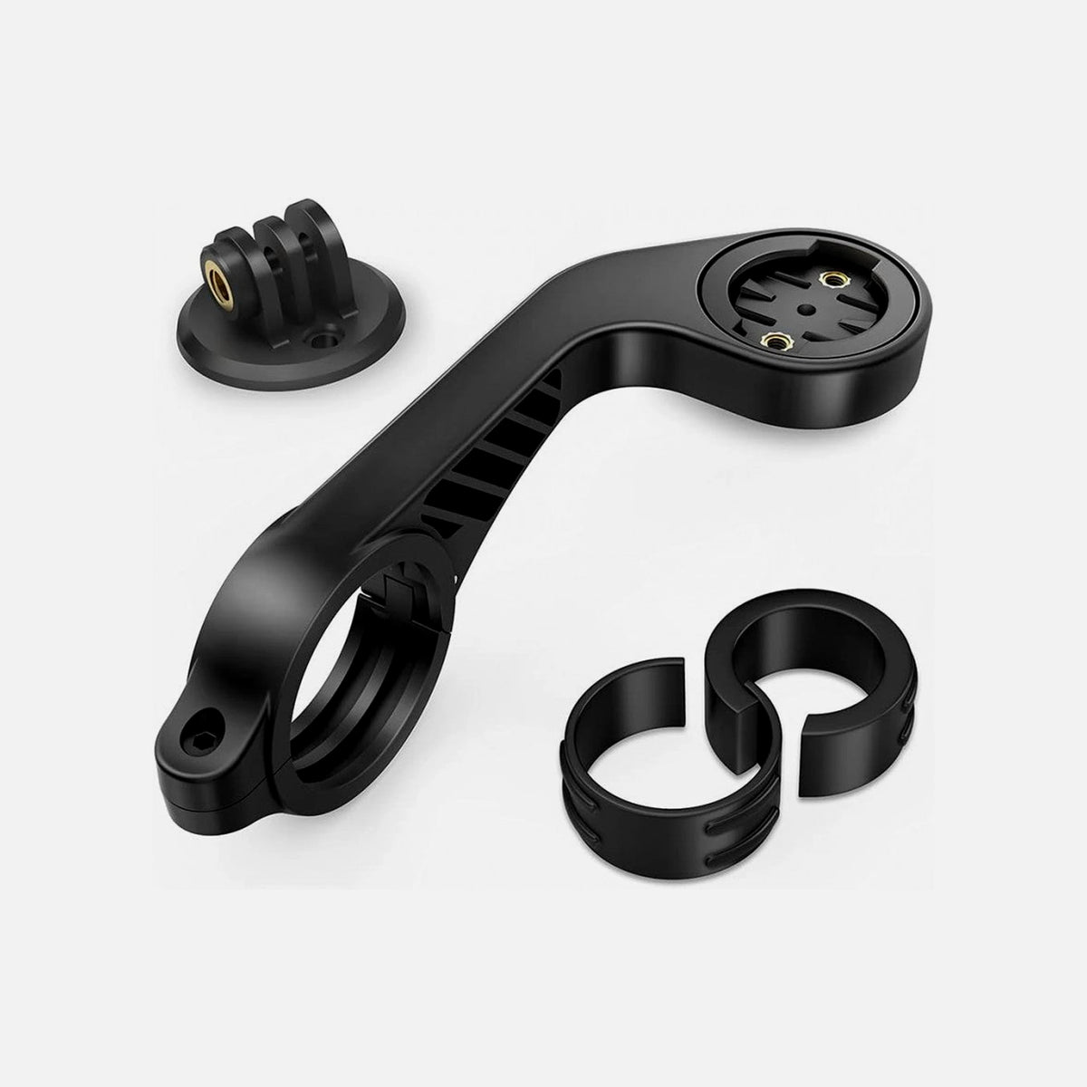 TUSITA Bicycle GPS Mount 25.4/31.8mm – Garmin Edge, XOSS G/G+, iGPSPORT + Light Mount, Black