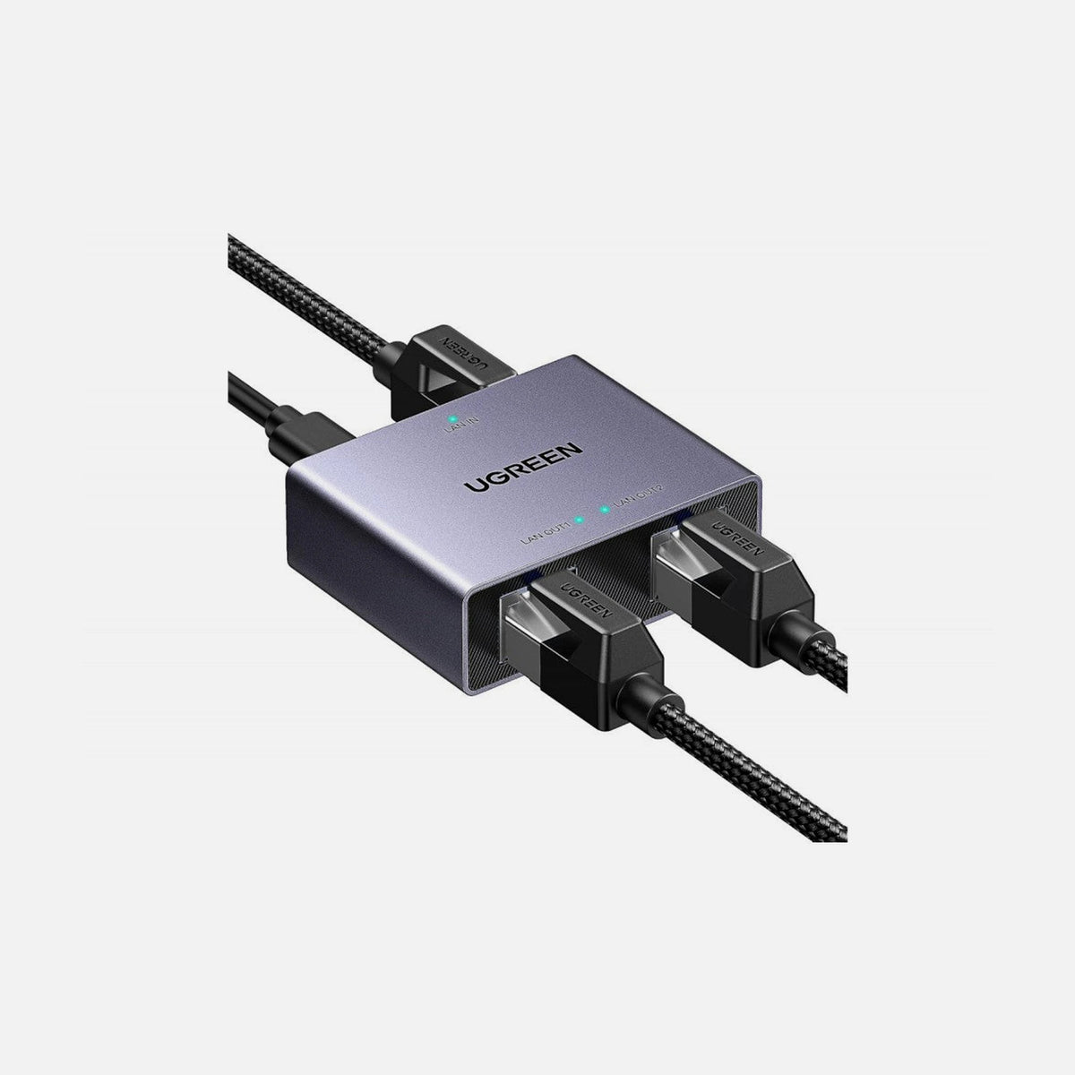 Ugreen Ethernet Splitter 1-to-2 Gigabit 1000Mbps USB-C Powered, Aluminium