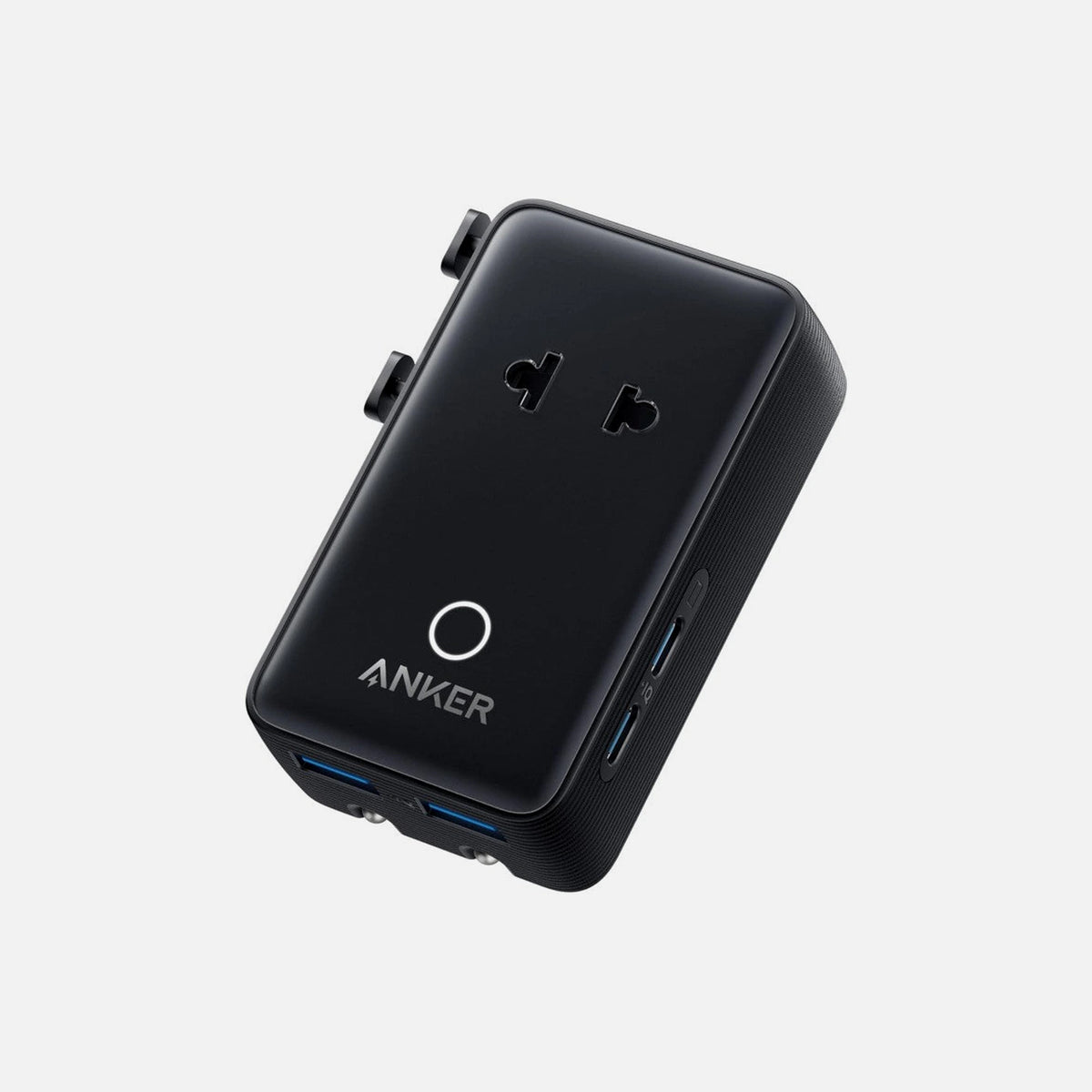 Anker Nano Travel Adapter 5-in-1 20W with USB-C PD & 2× USB-A, Black