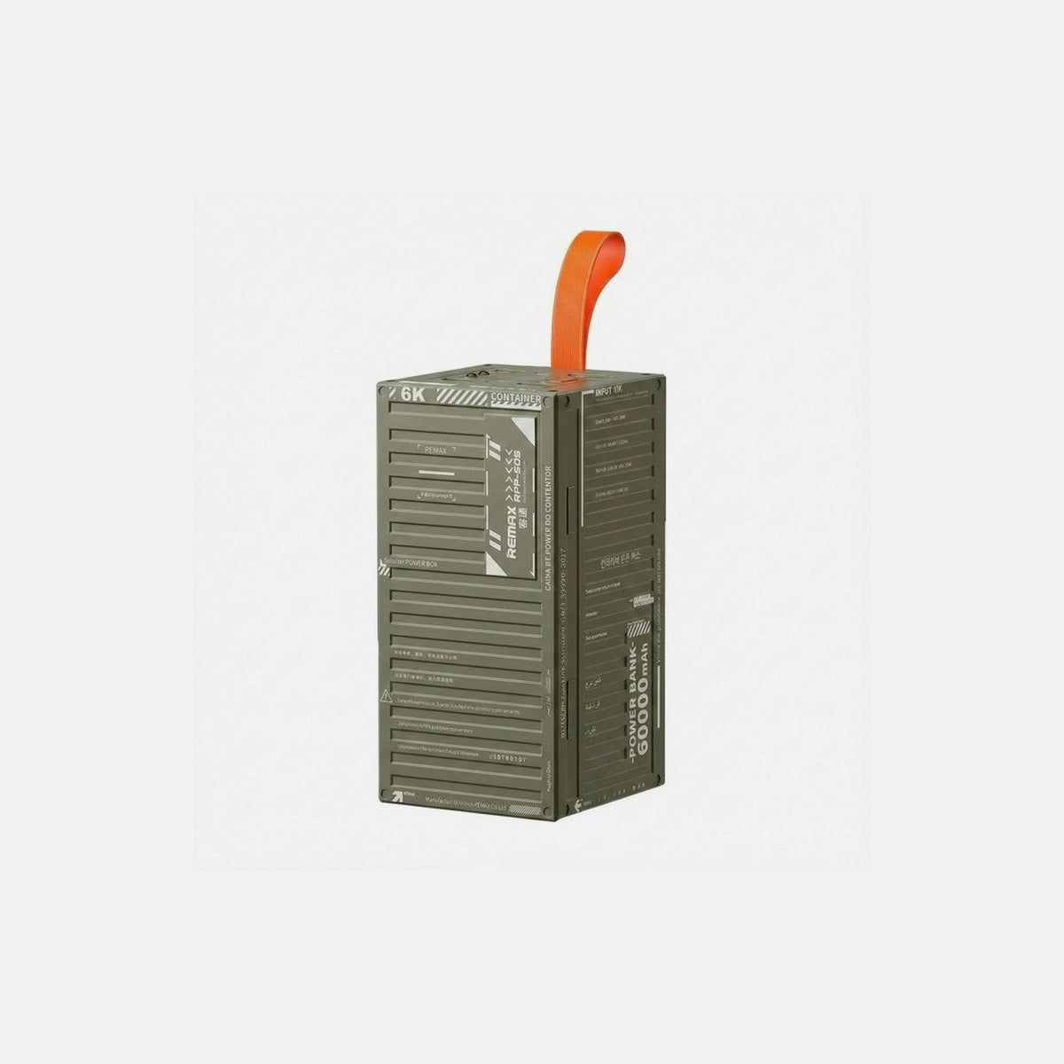 Remax Container 60000 22.5W PD Power Bank 60.000mAh USB-C – Digital Display, Olive