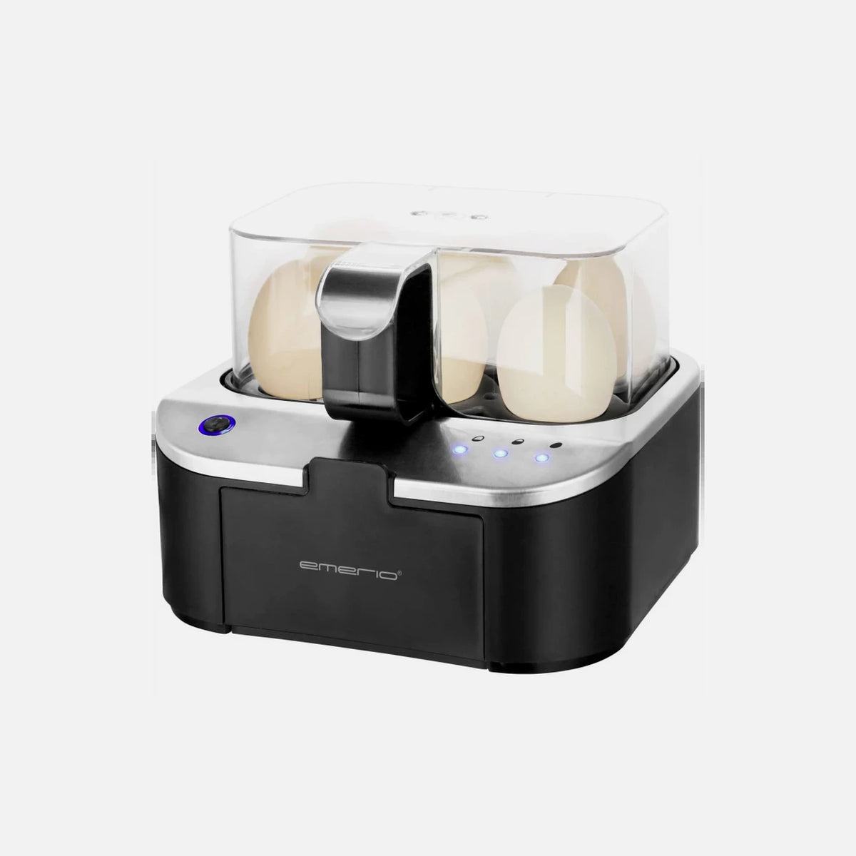 Emerio Egg Boiler 6-Egg 400W – 3 Hardness Levels, Audio Alerts, Black