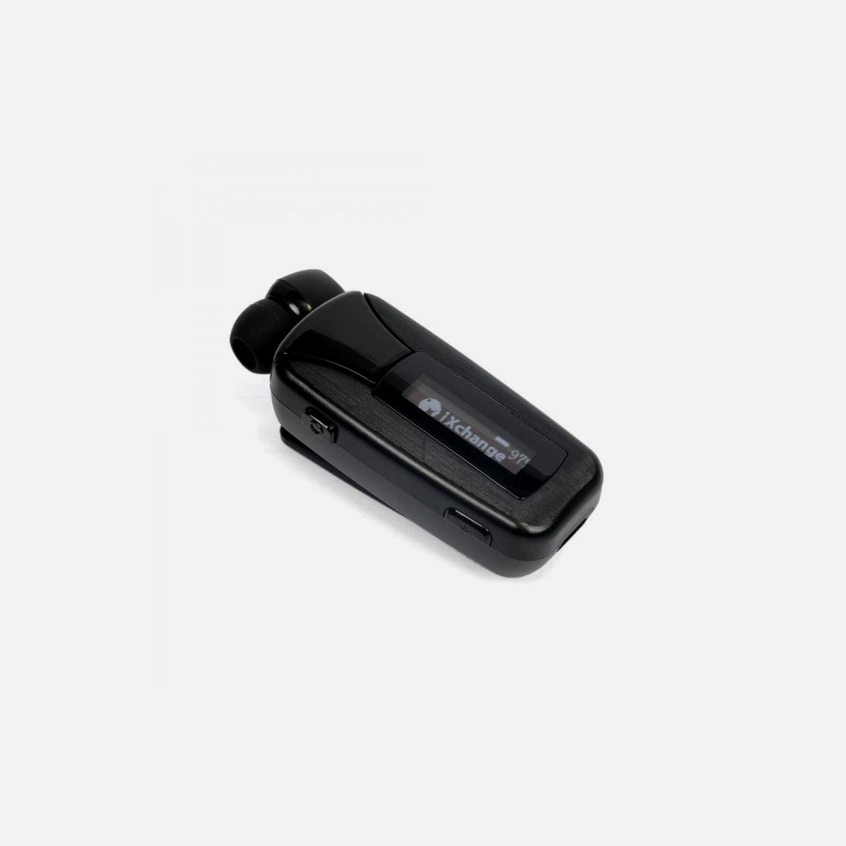 iXchange UA51 Pro Bluetooth Handsfree Earphone – LCD, 13h, Multipoint, Retractable, Black