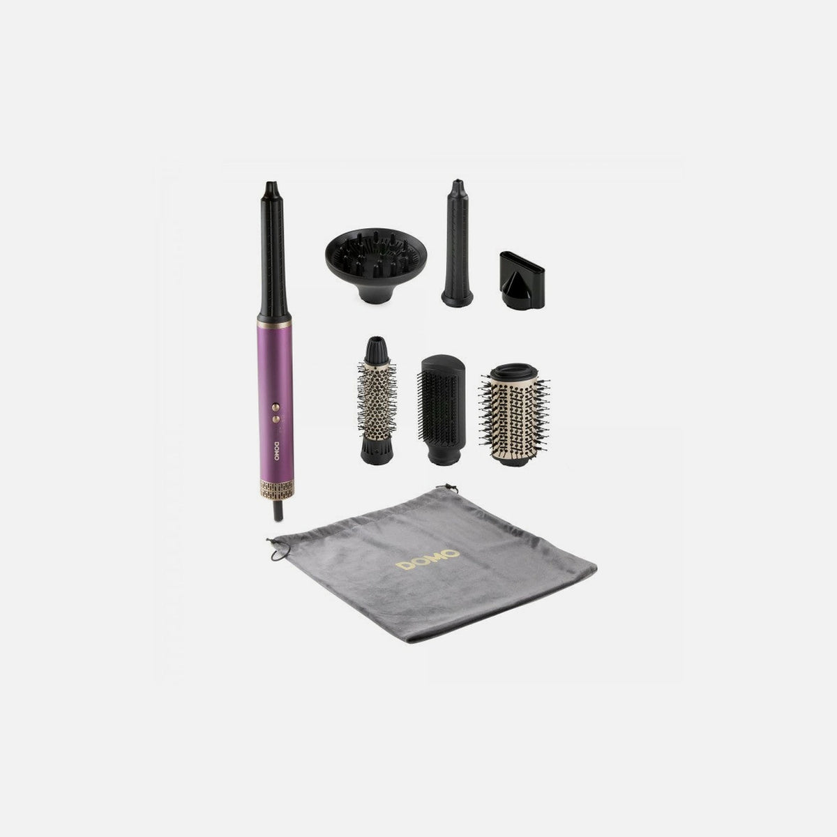 DOMO Multistyler 7-in-1 Electric Air Brush 1500W – Straightener, Curler, Diffuser