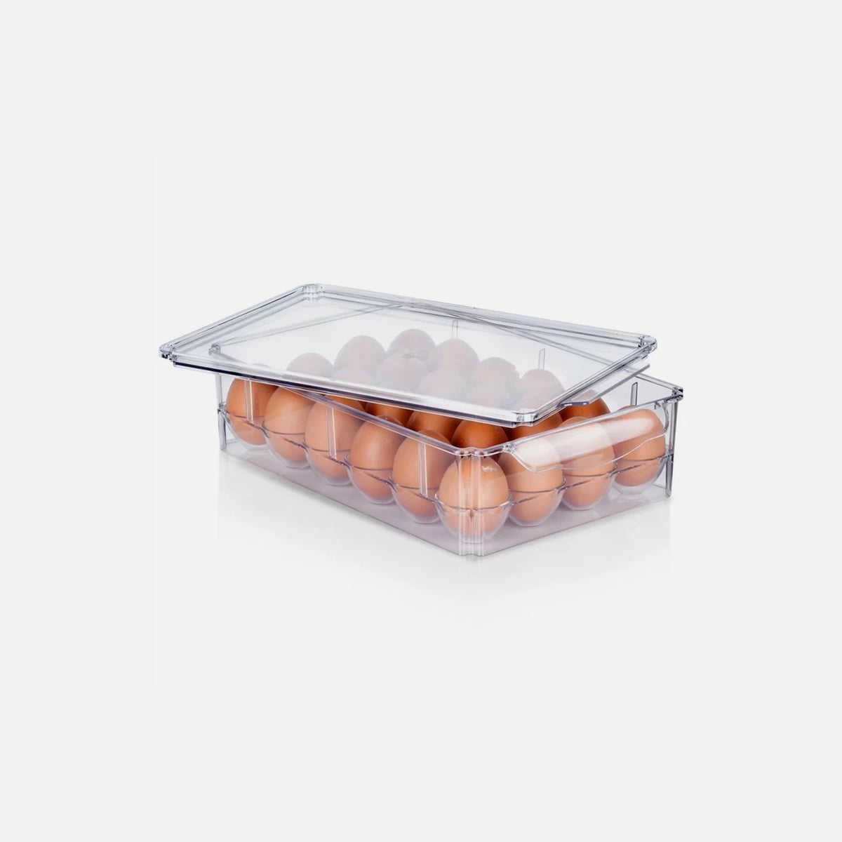 Vilde Egg Holder for 24 Eggs – Stackable Fridge Organizer with Lid