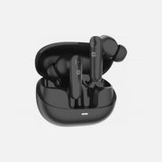 Swissten Focus In-ear Bluetooth 5.3 Earbuds with ANC – 28h, Charging Case, Black