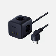 Baseus EnerFill FA11 GaN Cube Power Strip – 3 AC + 2 USB-C 67W PD + USB-A 18W, Black